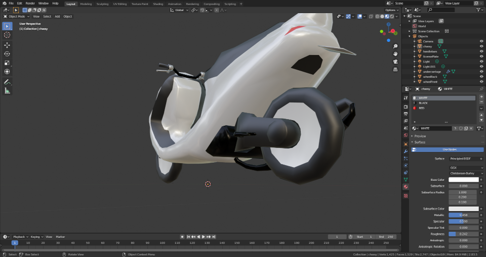 Scooter 50 cc (LOW-POLY) preview image 4